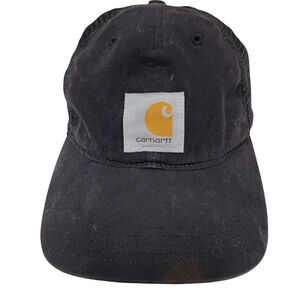 Carhartt Men's Black Meshback Cap Hat One Size Excellent Condition